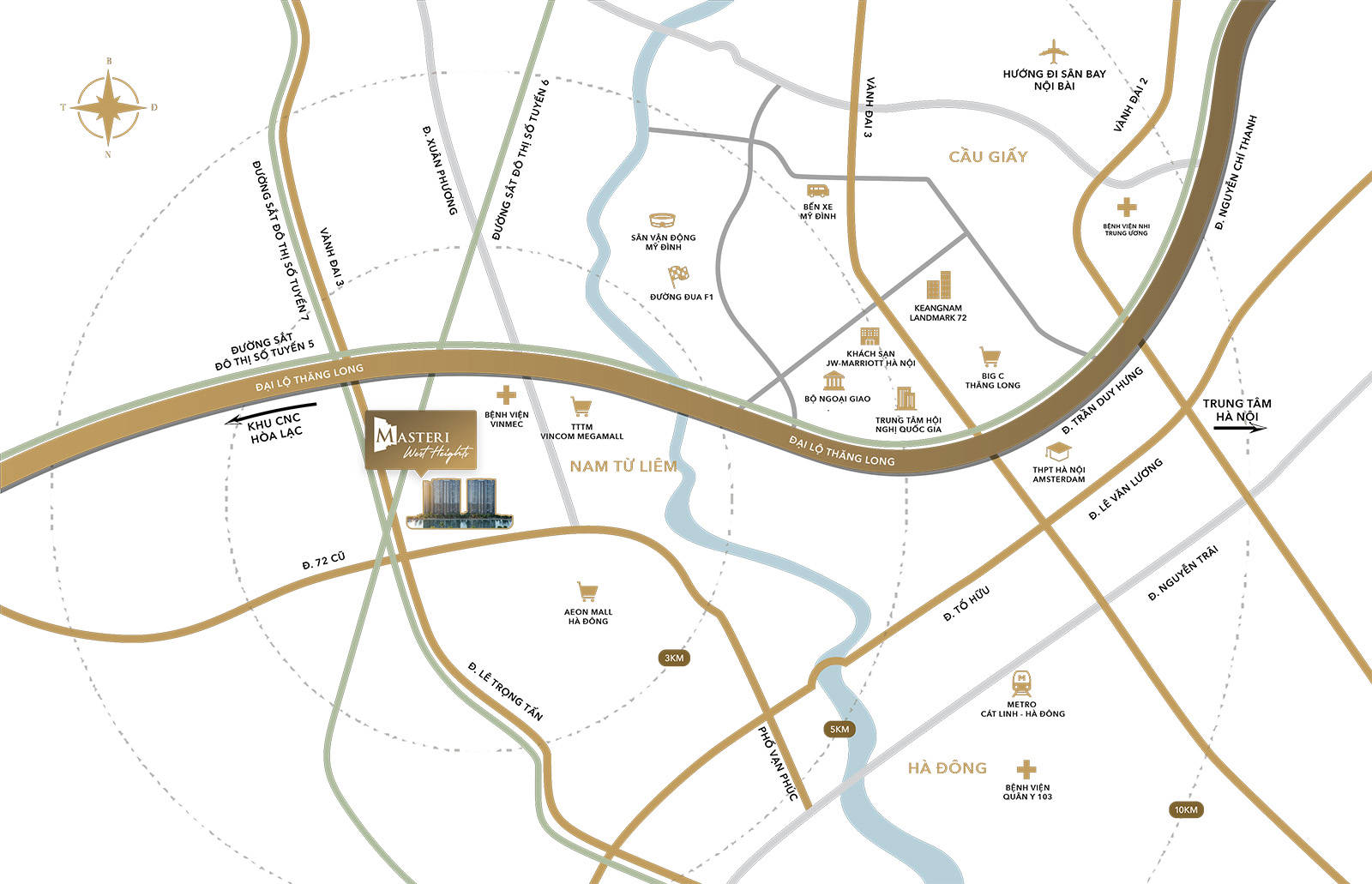 Masteri West Heights 建案位置